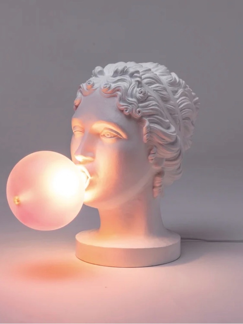 Seletti Grace Table Lamp White & Pink